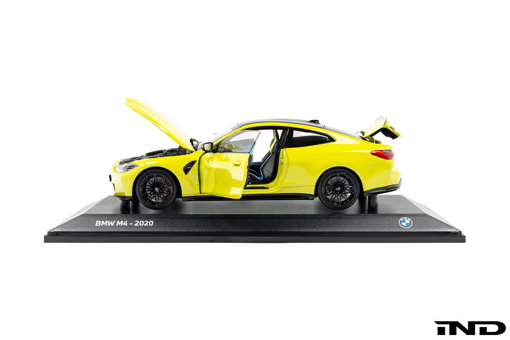 BMW G82 M4 1:18 Die-Cast Model Sao Paulo Yellow OEM