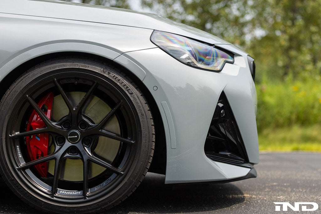 IND exterior G42 2-Series M-Sport reflector cosmetic package showing sleek, black exterior reflector components for BMW G42.