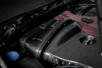 Eventuri Mercedes W463A G63 AMG black carbon intake system showing polished carbon fiber components and performance air filters.