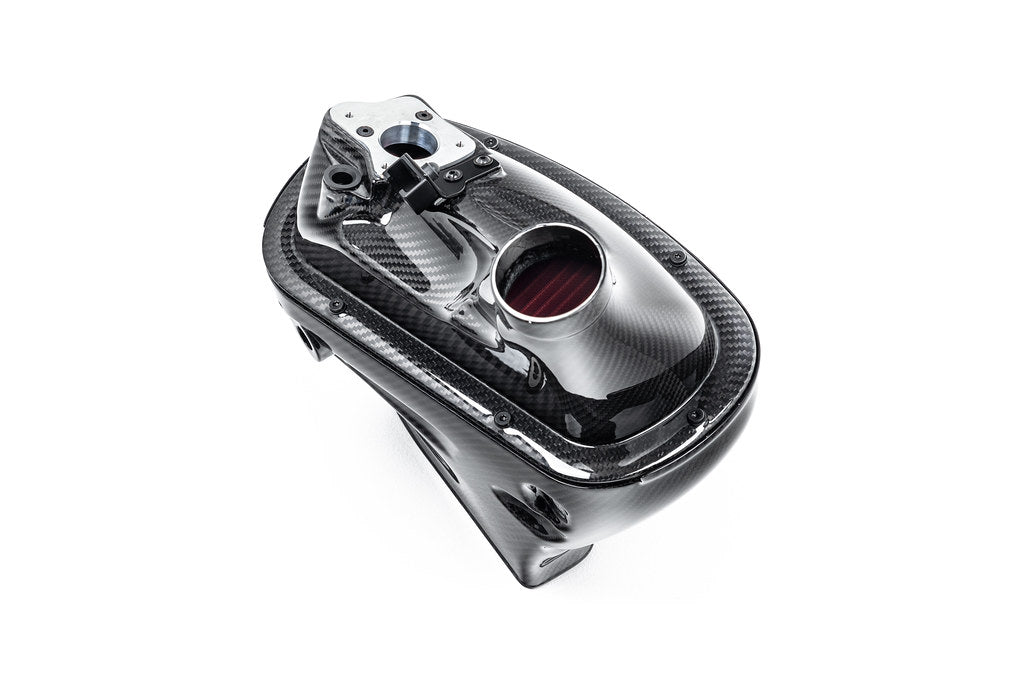 Eventuri black carbon intake system for Mercedes W463A G63 AMG, showcasing performance air intake with sleek carbon fiber design.