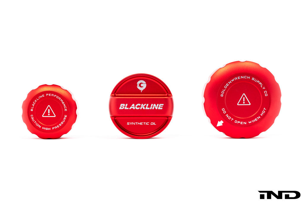 Goldenwrench Blackline Performance BMW M Car (S63 / S68) Engine Cap Cover Set - Edition Red