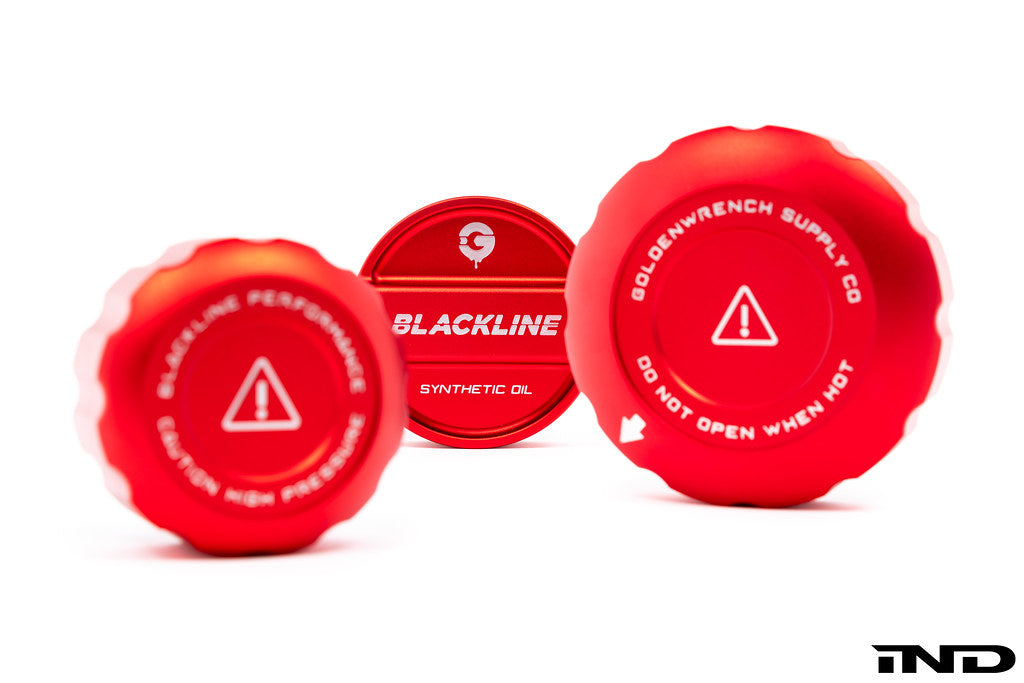 Goldenwrench Blackline Performance BMW M Car (S63 / S68) Engine Cap Cover Set - Edition Red