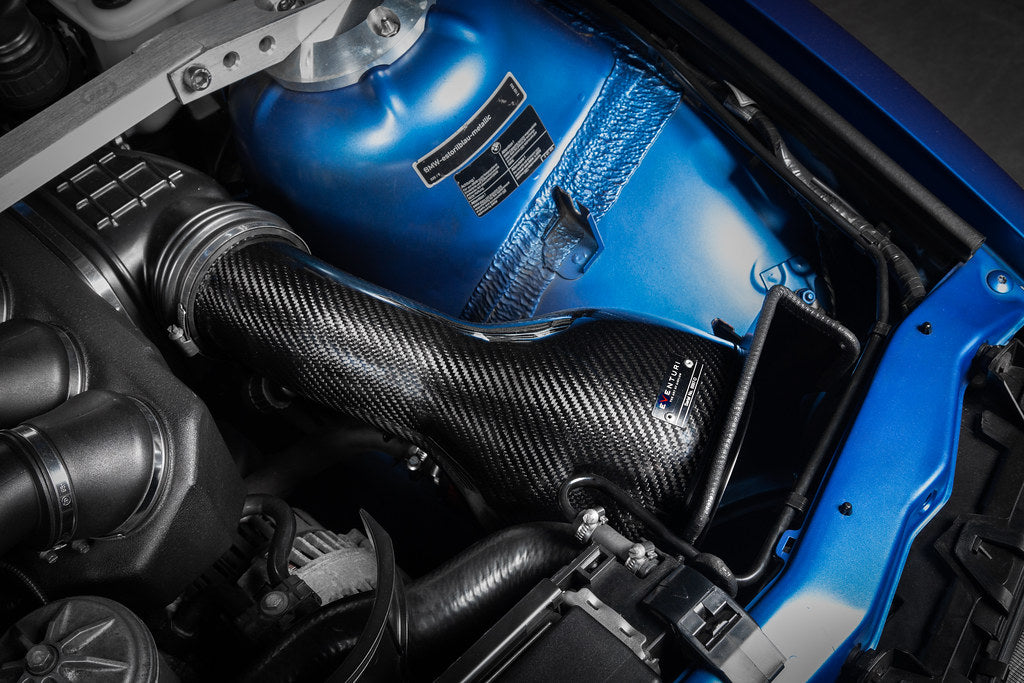 Eventuri black carbon intake system for BMW E36 M3 Euro Spec, showcasing performance performance upgrade with sleek design.