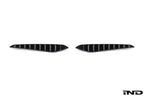 Acexxon G45 X3 M-Sport rear reflector insert set with horizontal slats for exterior car rear bumper, in black plastic.
