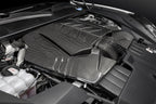 Eventuri 4.0TFSI Twin Turbo V8 black carbon intake system for 2025+ performance vehicles, showcasing sleek carbon fiber components.