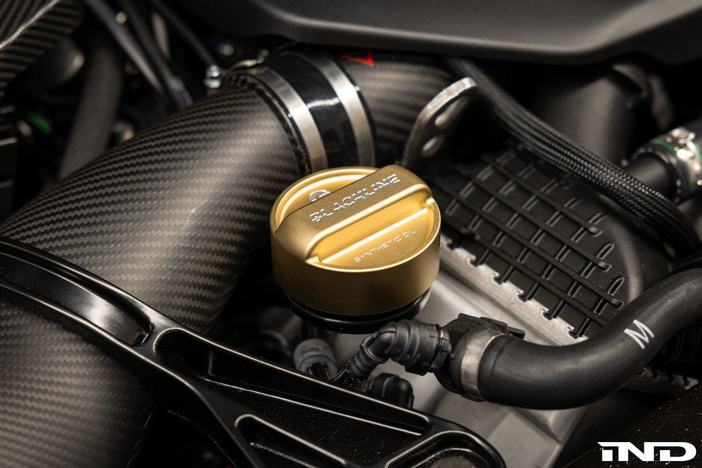 Goldenwrench Blackline Performance BMW M Car (S63 / S68) Engine Cap Cover Set - CCB Gold Cap Complete Set