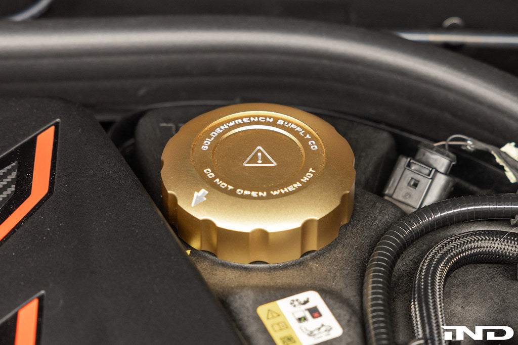 Goldenwrench Blackline Performance BMW M Car (S63 / S68) Engine Cap Cover Set - CCB Gold Cap Complete Set