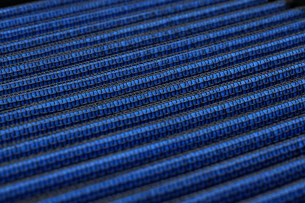MMX Performance cotton panel air filter for F8X S55 and F1X S63 BMW models, showing the high-flow filter material.
