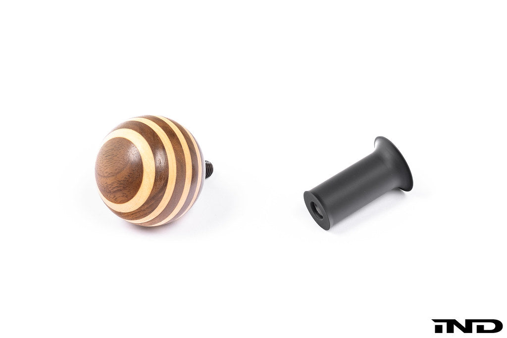 IND G8X M2 / M3 / M4 Porsche 917 Style Wood Classic Shift Knob – Custom Threaded Conversion