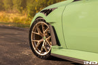 BBS G8X M2 M3 M4 FI-R Evo 20-inch wheel set with black and silver alloy wheels, showcasing their modern, sporty design.