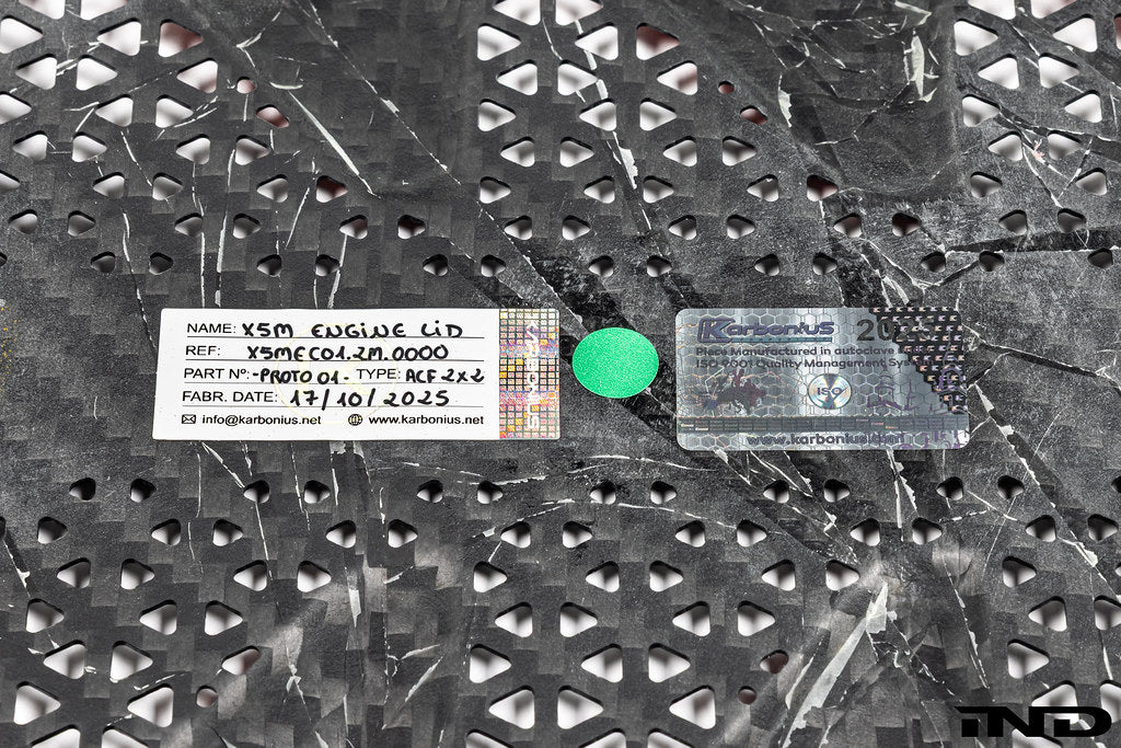 Karbonius F95 X5M LCI / F96 X6M LCI / G09 XM Carbon Engine Cover