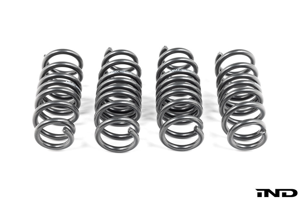 MMX Performance G90 G99 M5 xDrive suspension lowering spring set with multiple springs for improved ride height and handling.