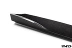 3D Design G90 G99 M5 carbon fiber side skirts for BMW, exterior car accessory with sleek, aerodynamic design visible in the image
