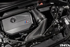 Eventuri black carbon intake system for BMW F7X M135 M235 X1 X2 M35i, performance air intake with sleek carbon finish.