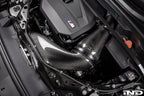 Eventuri black carbon intake system for BMW F7X M135 M235 and X1 X2 M35i with performance upgrade, featuring sleek carbon fiber design.