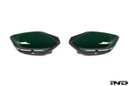 Alpha N G8X M2/M3/M4 carbon mirror cap set for exterior, showcasing sleek black carbon fiber mirror covers on a vehicle.
