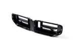 BMW G87 M2 CS front grille, exterior view showing sporty black mesh design and bold branding on the front of the car.