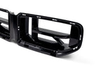 BMW G87 M2 CS front grille, exterior view showing the sporty black grille design with signature BMW branding.