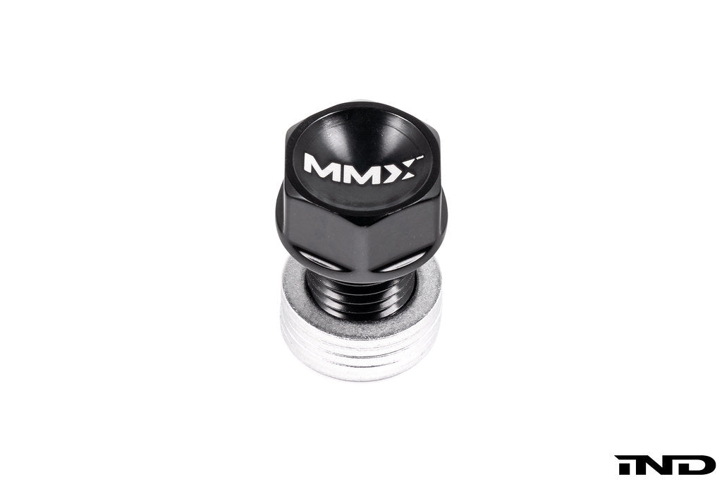 MMX Performance magnetic oil sump drain plug with M12x1.5 threading, designed for automotive engine oil drainage.