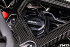 MMX Performance BMW billet coolant expansion cap for performance cooling systems, shown in close-up with polished metal finish.