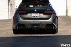 TREVORA G90 G99 M5 carbon fiber rear diffuser for exterior car enhancement, showcasing sleek design and aerodynamic features.