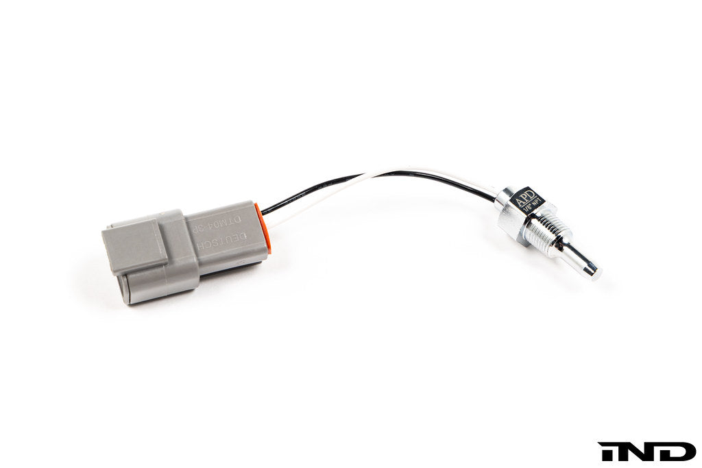 CANchecked NTC01 interior temperature sensor with DTM04-3P connector and integrated resistor, showing the sensor and wiring details.