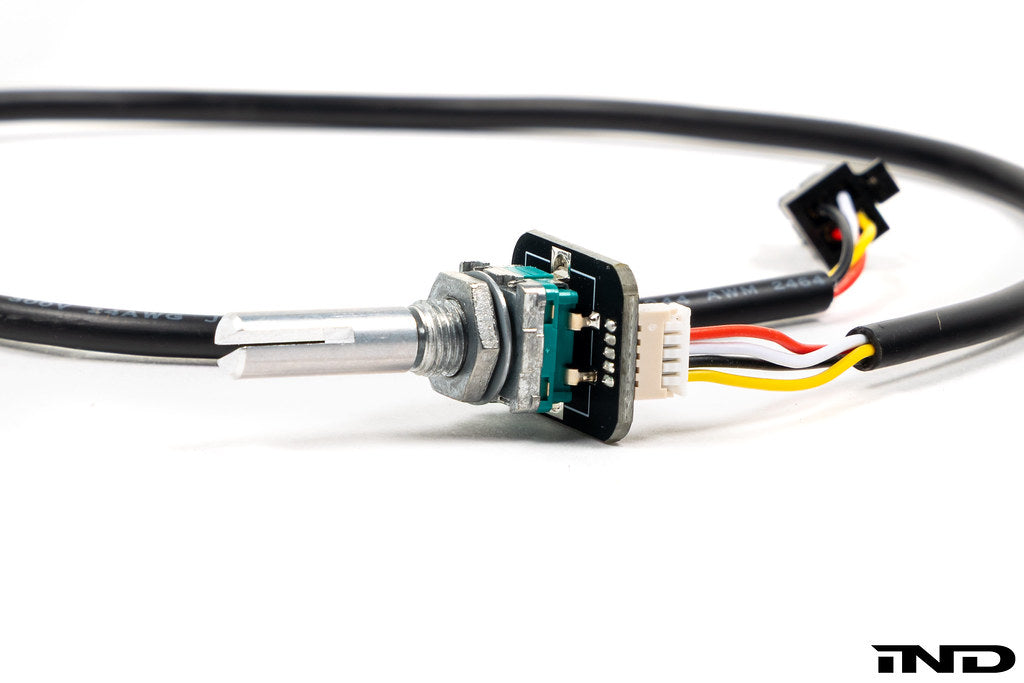 CANchecked Turnknob with black cover for MFD15 display interior control panel, close-up of the knob and cover in black.