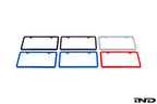 IND Painted License Plate Frame for vehicle exterior, featuring a sleek painted design and durable construction.