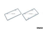 IND Painted License Plate Frame for car exterior, featuring a stylish painted design and durable construction.