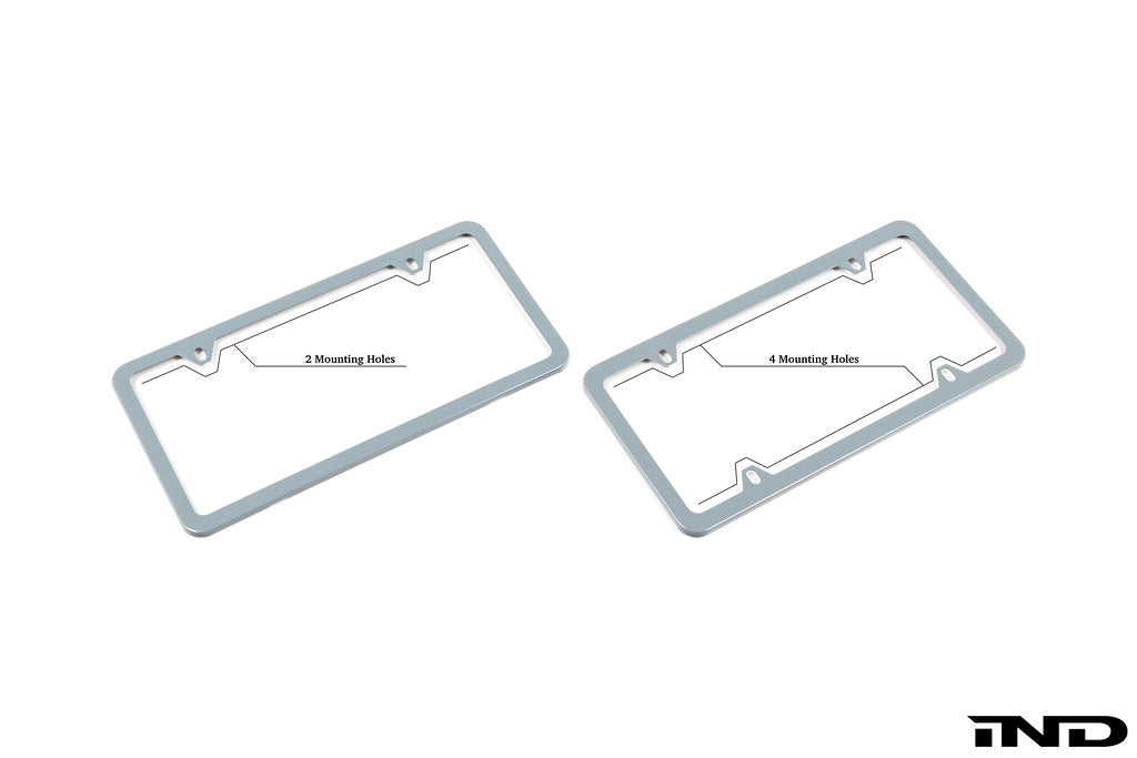 IND Painted License Plate Frame for car exterior, featuring a stylish painted design and durable construction.