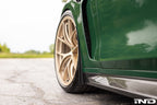 Megachip G8X M2, M3, M4 exterior splash guard set installed on vehicle, providing protection against road debris and water.