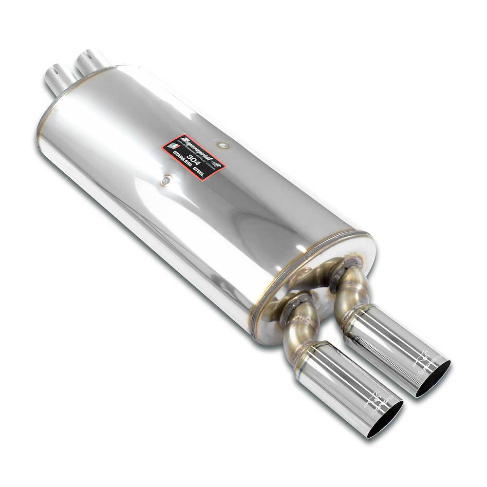 Supersprint ALPINA E30 3 Series rear exhaust S-Bend for Alpina and M-Technik 2 models, visible chrome finish and piping details.