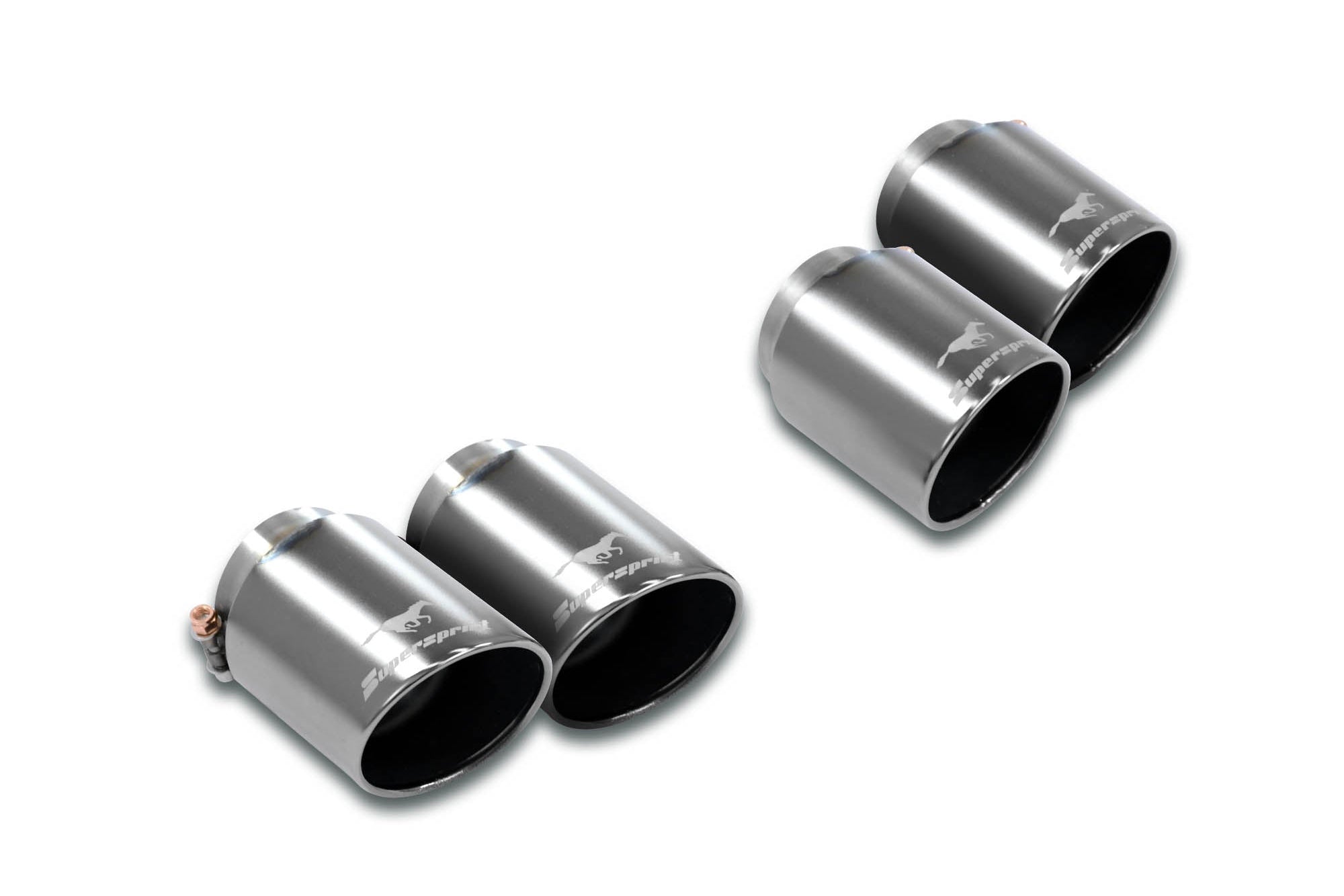Supersprint BMW G9X / F9X Exhaust Tip Set - 4x100mm Gun Metal Grey