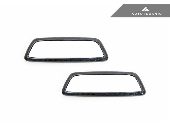 AutoTecknic BMW M Front Seat Dry Carbon Illuminated Emblem Surround