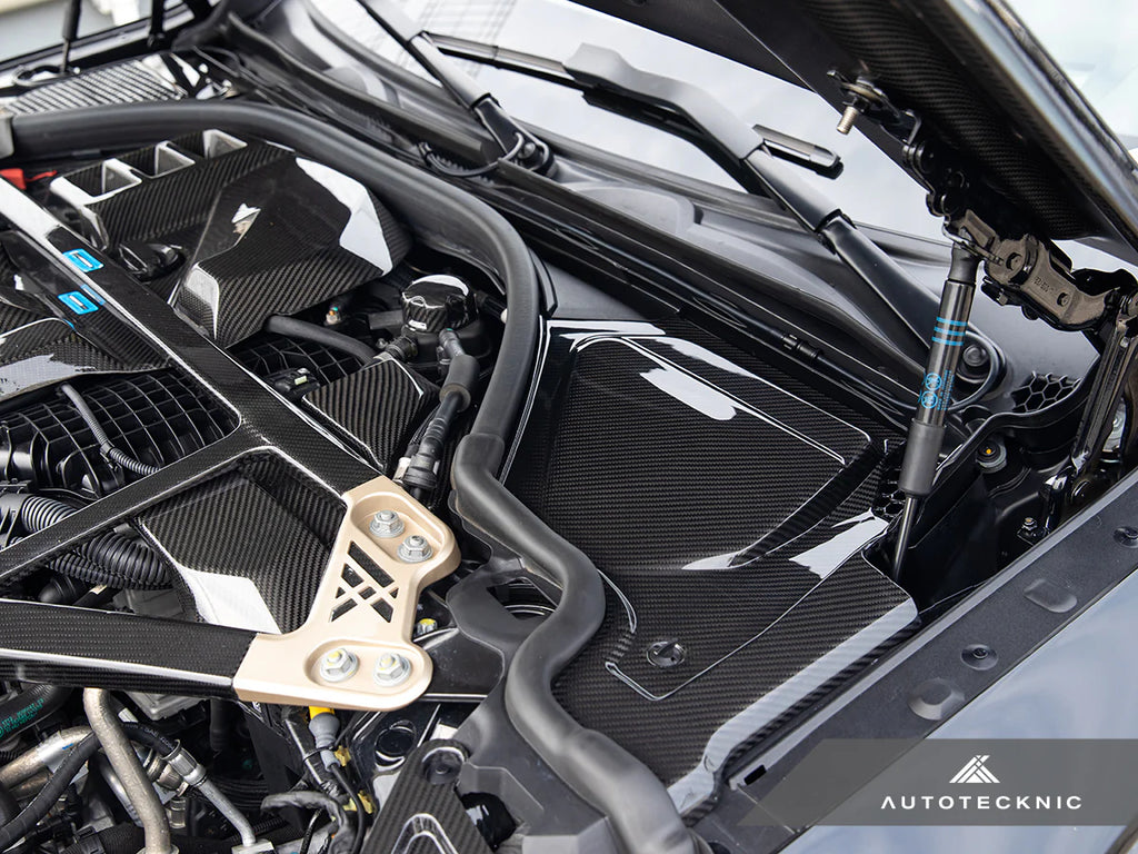 AutoTecknic Dry Carbon Engine Cowl Panel Trim Set