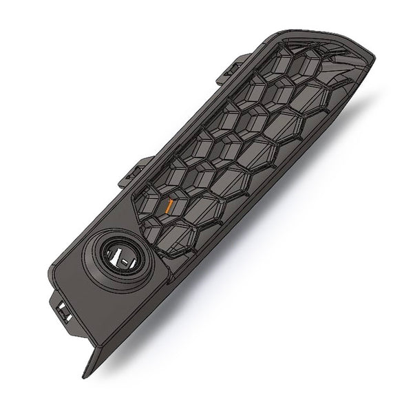 CAD design rendering of the Acexxon G87 M2 Full Replacement Rear Reflector Insert Set featuring the honeycomb pattern displayed on a white background.