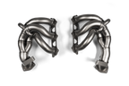 Akrapovic titanium exhaust header set for Porsche 718 Cayman GT4 RS and Spyder RS (982) shown from overhead angle.