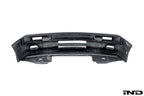 Alpha N E30 M3 DTM carbon front bumper cover for exterior use, shown on a white background.