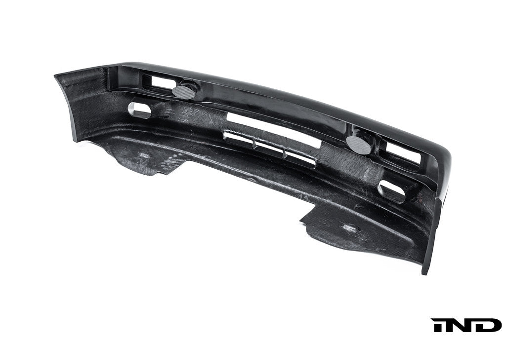 Alpha N E30 M3 DTM '92 carbon front bumper cover for the exterior of the vehicle, shown on a white background.