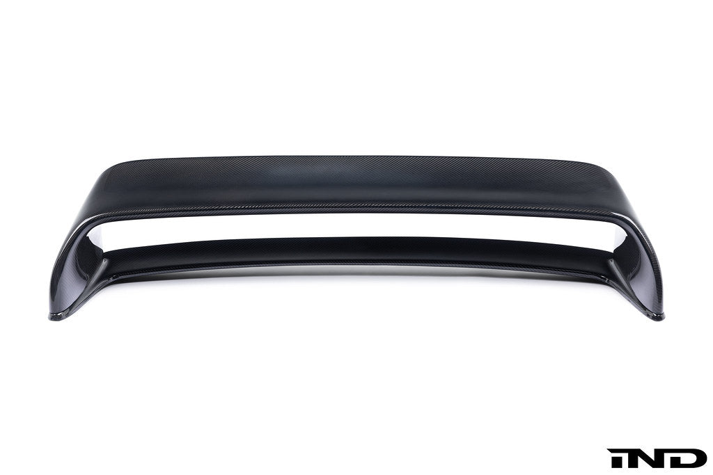 Alpha N E36 M3 Carbon fixed rear wing, Class 2, exterior view showing aerodynamic design and carbon fiber construction