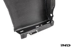Alpha N F82 M4 Carbon vented front fender set, exterior car parts, white background, showcasing lightweight carbon design