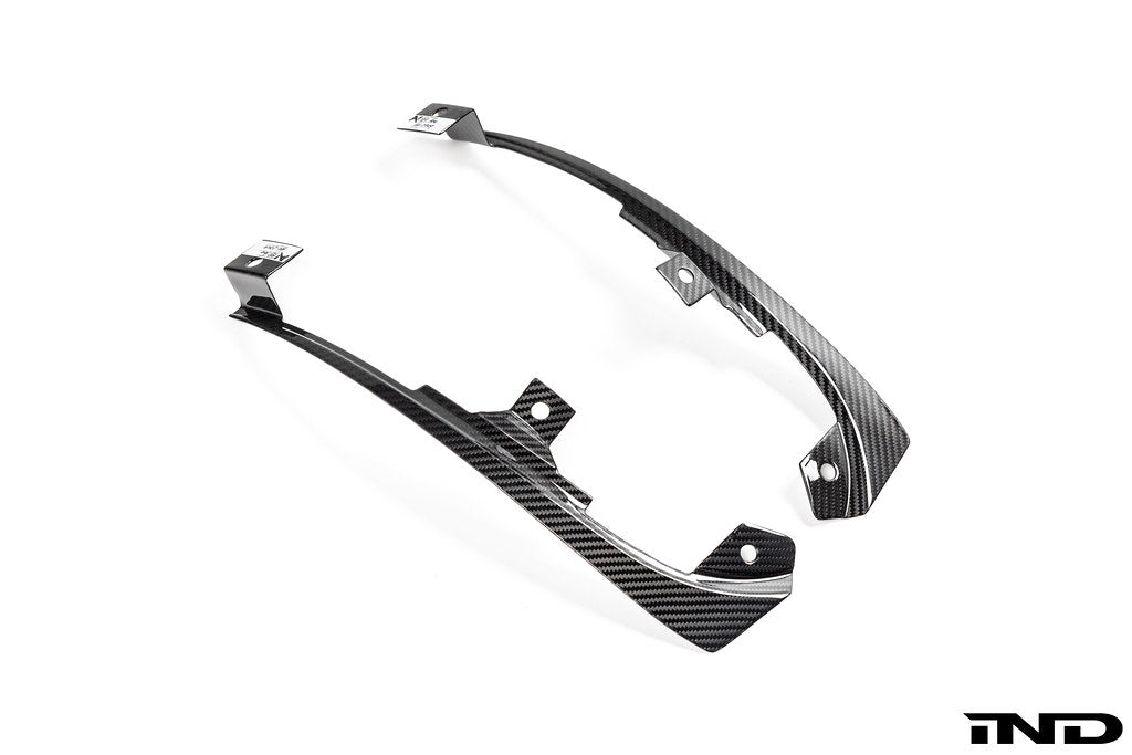 Alpha N F87 M2 Carbon Corse Aeroblades exterior car accessories on white background, showcasing lightweight carbon fiber design.