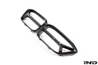 Alpha N F87 M2 Competition CS Carbon Corse front grille, sleek exterior car part with white background, showcasing detailed carbon fiber design.
