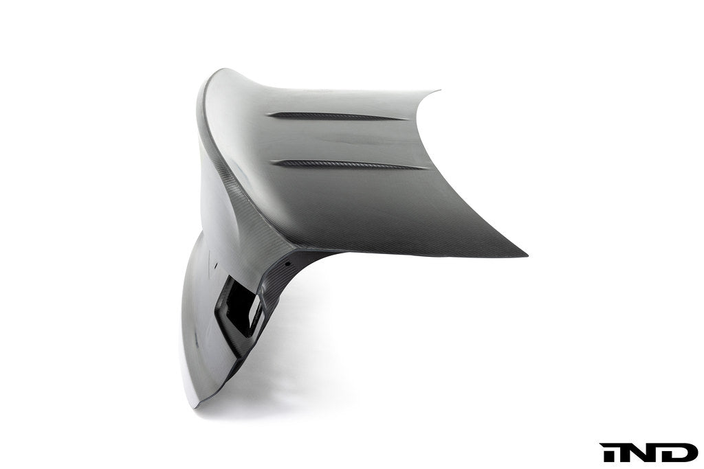Alpha-N G80 M3 Carbon CSL trunk lid exterior view on white background, showcasing lightweight carbon fiber design.