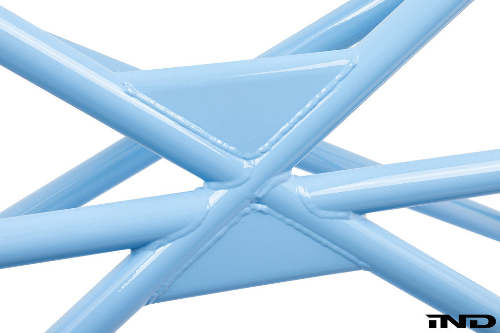 Alpha N G87 M2 bolt-in harness bar for interior installation, shown in white against a plain background.