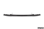 Alpha N G87 M2 Carbon adjustable front lip, Class 3, for BMW M2, mounted on white background, showcasing sleek exterior design.
