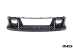 Alpha-N G87 M2 carbon front center bumper trim installed on a vehicle, showcasing sleek exterior design and high-quality material.