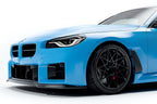 Alpha N G87 M2 carbon front fender set V2 with blades installed on a BMW M2 exterior car view