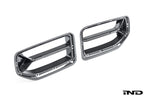 Alpha N G87 M2 Carbon front grille, V2 exterior car part with a sleek black finish on a white background.