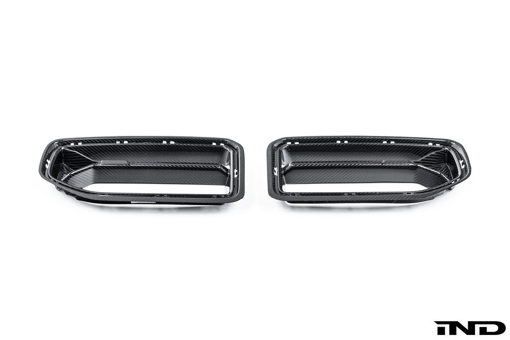 Alpha N G87 M2 Carbon Front Grille V2 exterior car accessory on white background with detailed carbon fiber design